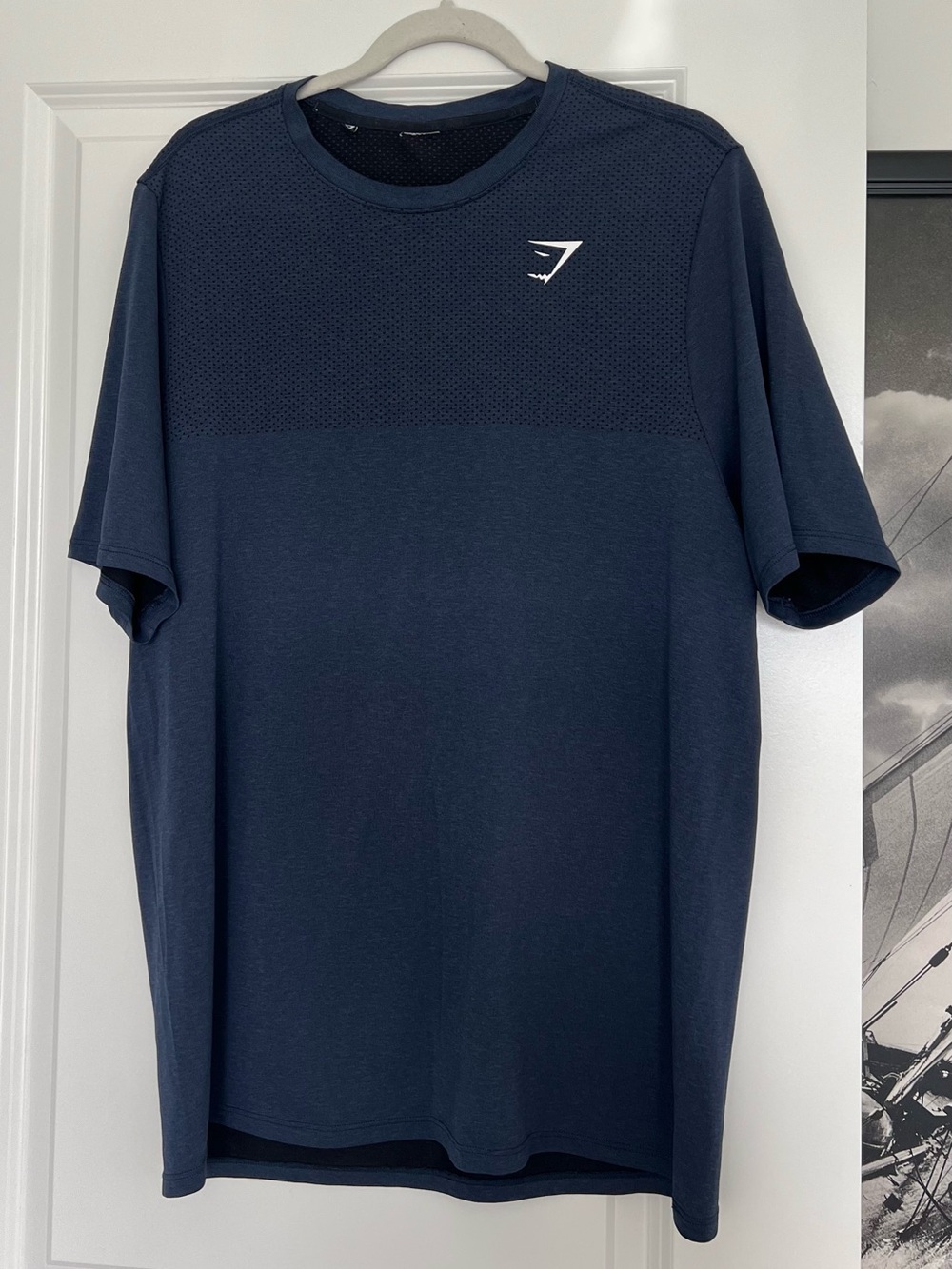 Gymshark Men's Dark Navy Athletic Short Sleeve Tee